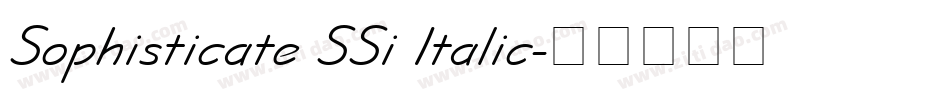 Sophisticate SSi Italic字体转换